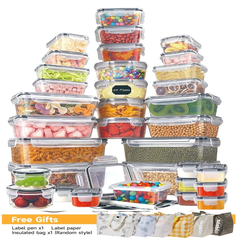 Kitchen Appliances Organizer - 48PCS Set Wadah Penyimpanan Makanan Bebas