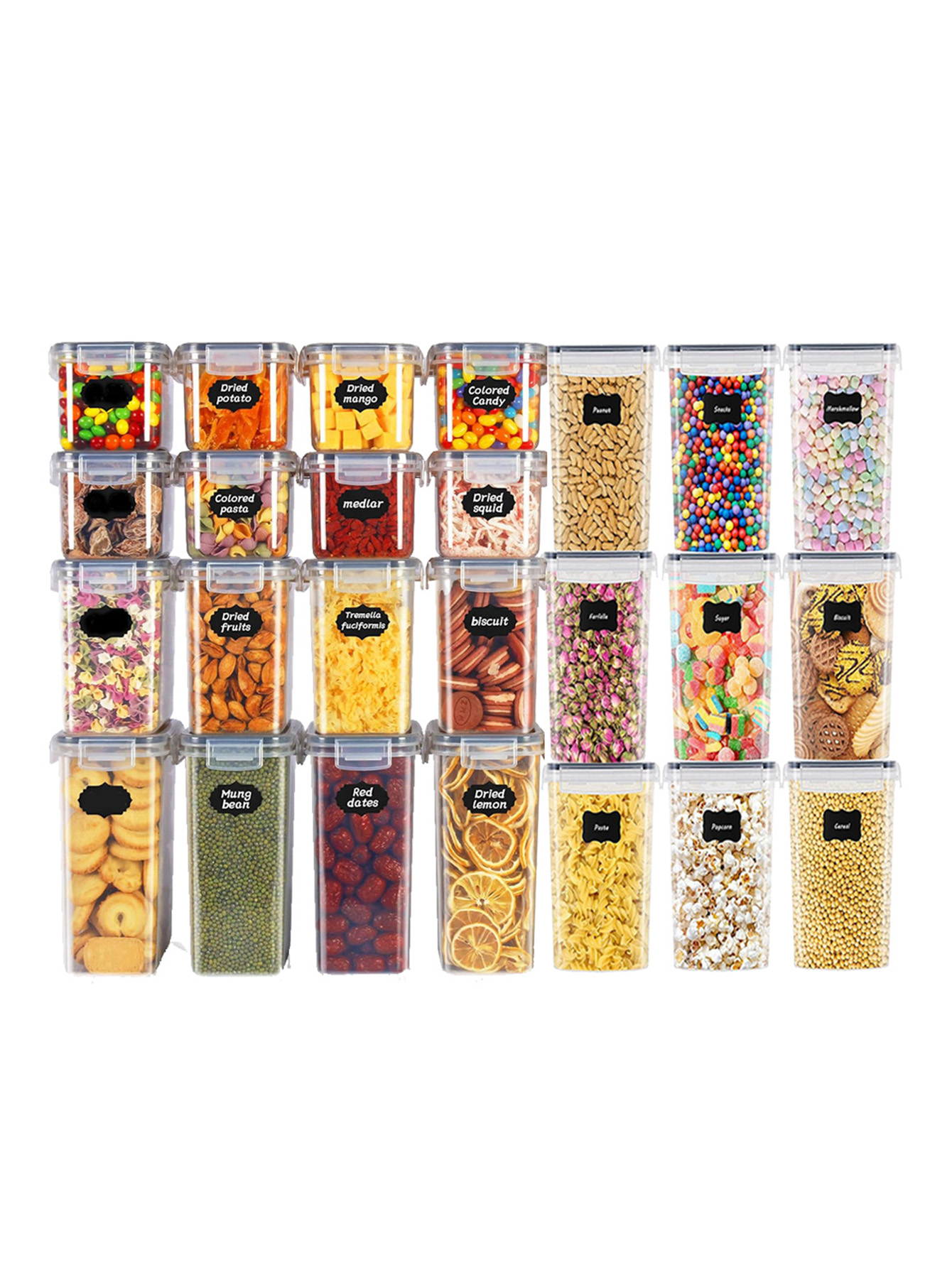 Kitchen Appliances Organizer - 48pcs, Wadah Penyimpanan Makanan Tertutup dengan