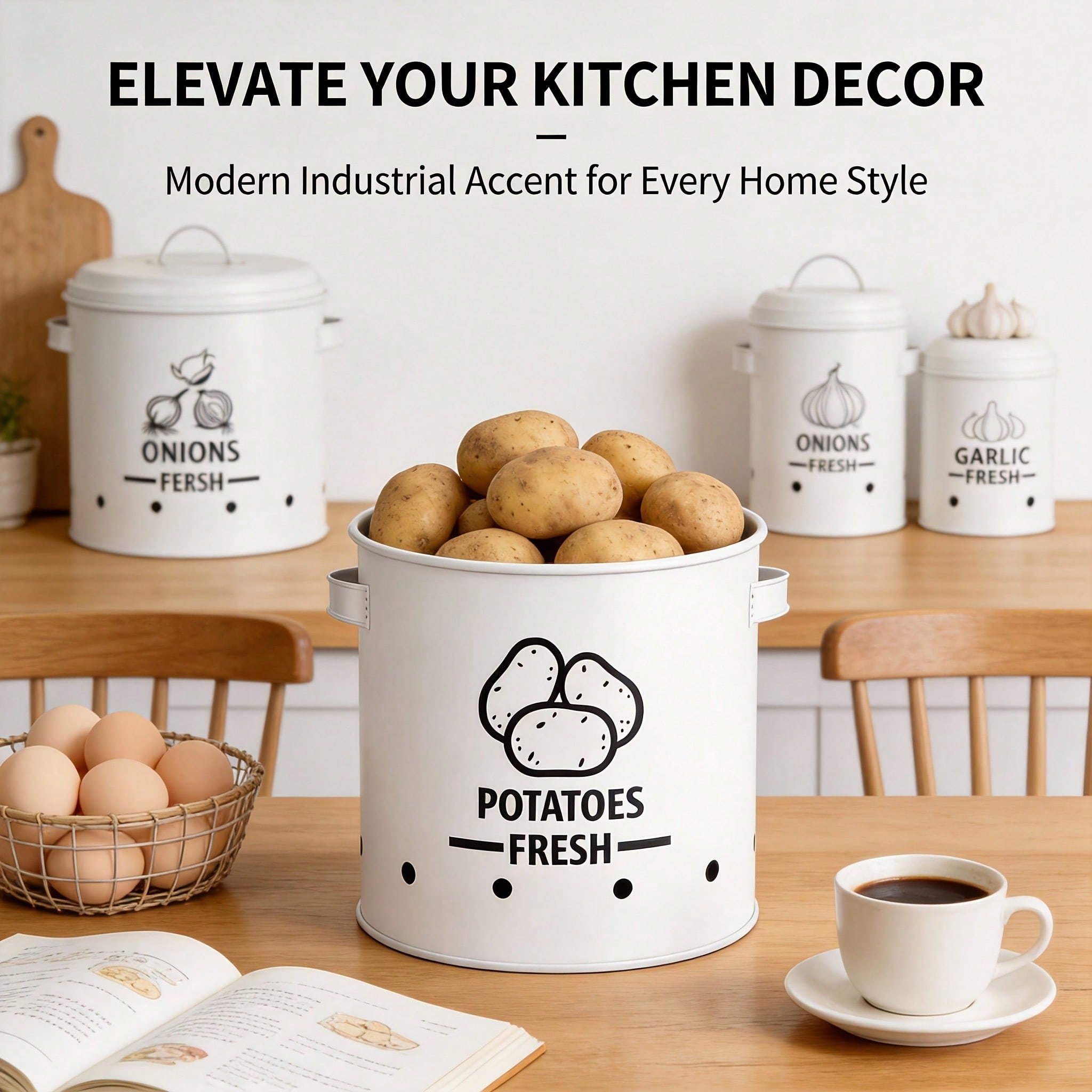 Set Wadah Penyimpanan Kentang, - Kitchen Appliances Organizer ulasan dan harga