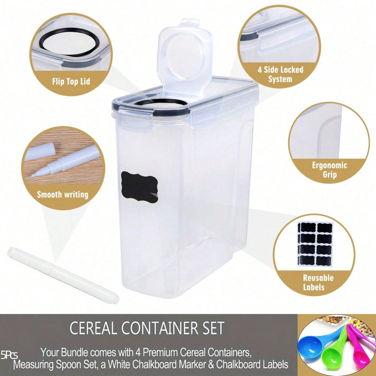4 Set Wadah Penyimpanan Makana - Kitchen Appliances Organizer ulasan dan harga