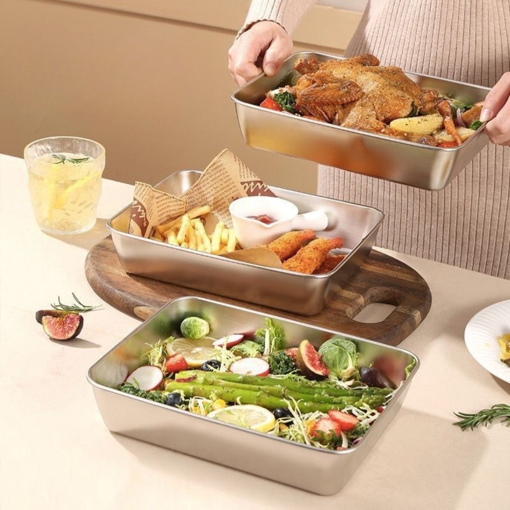 Nampan Sajian Stainless Steel  - Kitchen Appliances Organizer ulasan dan harga